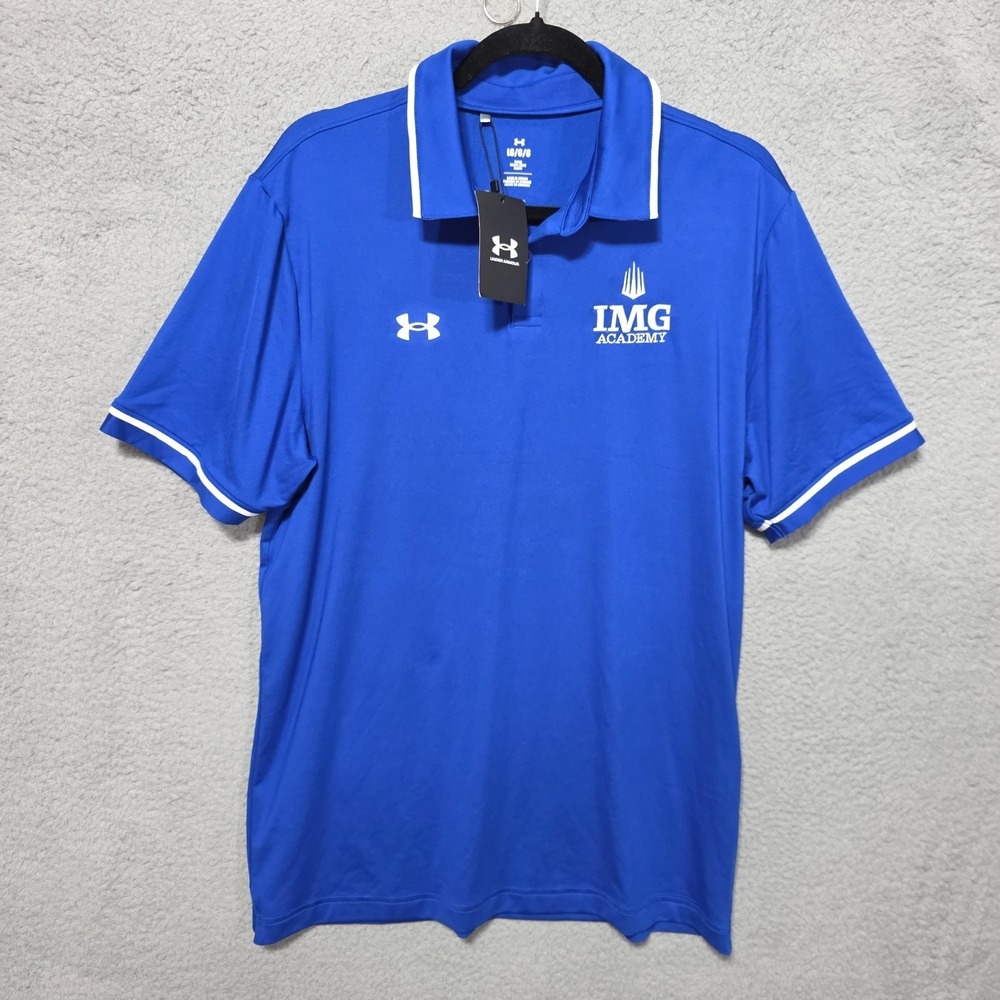IMG Academy Shirt Adult Royal Blue Polo Under Armour Golf Mens Large